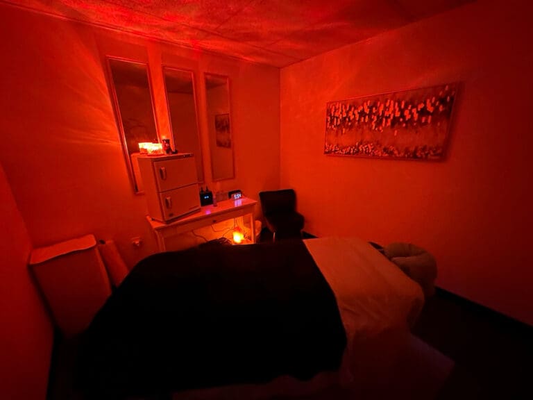 A private treatment room at Mountaineer Massage & Bodyworks
